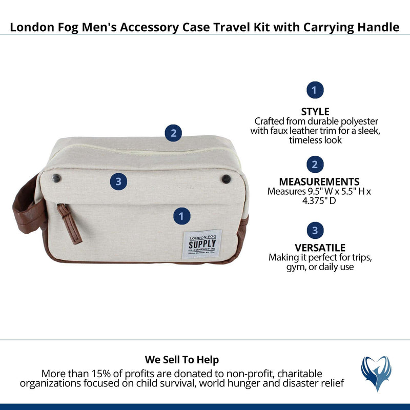 London Fog Men's Travel Accessory Case with Handle