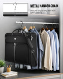 MATEIN Mens Garment Bags for travel, Large Travel Suit Bag Up to 7 Suits with Strap, Wrinkle Free Carry On Garment Bags for Hanging Clothes, Business Suitcase Luggage Bag Fit 17.3 Inch Laptop, Black