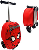 Fast Forward Spider-Man 18" Ride-On Suitcase Scooter - Lightweight Carry-On Scooter Luggage