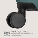 U.S. Traveler Boren Expandable Hardside Rugged Travel Luggage with 8 Spinner Wheels, Teal, Checked-Large 30-Inch