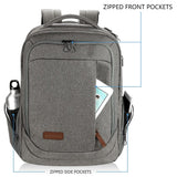 KROSER Laptop Backpack Large Computer Backpack Fits up to 17.3 Inch Laptop with USB Charging Port Water-Repellent Casual Daypack for Travel/Business/College/Women/Men-Grey