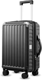 LUGGEX Carry On Luggage 22x14x9 Airline Approved, PC Expandable Hard Shell Suitcases with Spinner Wheels, 20 Inch, Charcoal Metallic
