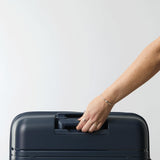 Samsonite Elevation Plus - Large Hardside Luggage - Scratch Resistant Polypropylene Shell, RightHeight™ Adjustable Handle, Integrated AirTag Holder, TSA Lock, WetPak™ Compartment - Midnight Blue