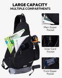WATERFLY Sling Bag Crossbody Backpack: Over Shoulder Daypack Casual Cross Chest Side Pack