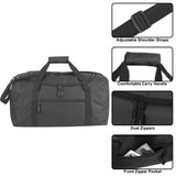 20 Inch, 40 Liter Duffel Bag for Men, Women Travel Weekender Overnight Carry-on Shoulder Duffel Tote Bag (Black)