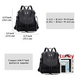 ALTOSY Genuine Leather Backpack Purse for Women Convertible Shoulder Bag Crossbody Bag Elegant Casual Daypacks (S77 Black)