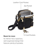 TUMI - Voyageur Persia Crossbody - Nylon Crossbody Travel Shoulder Bag for Women & Men - Stain- & Water-Resistant Fabric - Black & Gold