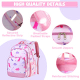 VASCHY Kids School Backpack Lunch Box Bag Pencil Case Combo, Children BookBag Schoolbag Set