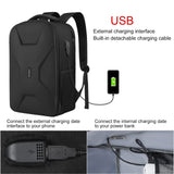MOSISO 15.6-16 inch 35L Laptop Backpack with USB Charging Port for Women Men, Waterproof Hardshell Travel Business Computer Bag, Anti-Theft Daypack with Luggage Strap, Black