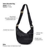 RAINS Valera Shoulder Bag, Unisex for Men and Women, Black – Waterproof PU Fabric Crossbody Bag