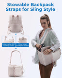 BAGSMART Camera Backpack, DSLR SLR Small Camera Bags for Photographers Compatible for Sony Canon Nikon, Shoulder Strap 2-in-1 Travel Backpack Fits 12.9" iPad, Beige