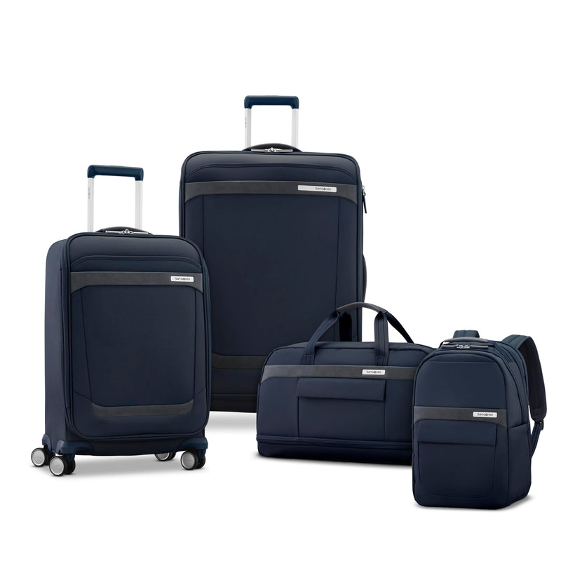 Samsonite Elevation Plus Backpack - Recyclex® RPET Body Fabric With Quick-Access Stash Pocket - Expands 1.5inches - AirTag™ Holder - Laptop Pouch - Midnight Blue
