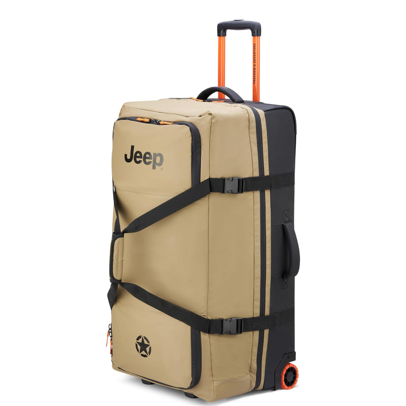 Jeep JS005A Two Wheel Rolling Travel Duffle Bag, Warm Sand, 31 Inch