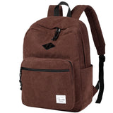 VASCHY Corduroy Travel Backpack, Vintage Casual Kawaii Cute Aesthetic Fuzzy Fluffy Plush Fleece Rucksack Daypack for School Teens/Man/Women Brown