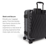TUMI 19 Degree Frame Continental 4 Wheel Carry-On - Lightweight Suitcase - Hard Shell Luggage - 21.8" X 15.8" X 9.0" - Black Textured