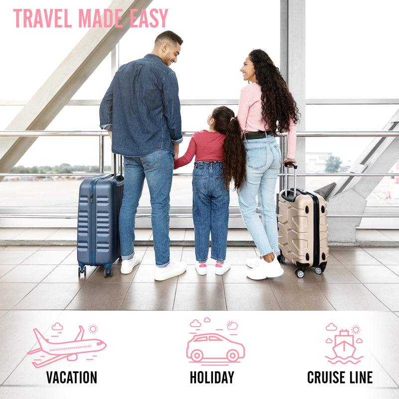 Veken 8 Set Packing Cubes for Travel Essentials, Pink Suitcase Organizer Bags in 4 Sizes, Carry-On Luggage Accessories with Large Laundry & Hanging Toiletry Bag, Must-Have for Airplane, Road Trip