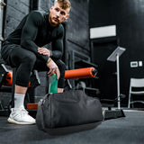 C&F BOGMOST Small Travel Duffel Bag Foldable Waterproof Gym Bag for Gym Beach Swim Bag Men Women Duffle Bag Lightweight Oxford Cloth Sports Bag -Black