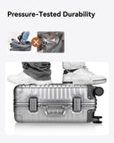 All Aluminum Carry On Luggage with Wheels, AV Zipperless Hardshell Suitcase with TSA Lock (ZX-Enhance, Silver, 20 Inch)