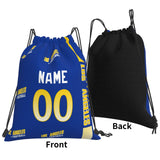 Los Angeles Drawstring Bags Custom any Name and Number Backpack for Men Youth Boy Gifts 14" X 16"
