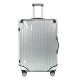 Explore Land Clear Luggage Cover Tough Protector Fits for 22 Inches Suitcase for Travel Airplane (PVC, S/M)