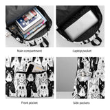 famliihw Black and white Cat Backpack Laptop Backpacks Multipurpose Daypack For Men Women Travel Hiking
