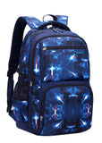 JiaYou Space Pattern Galaxy Backpack Boys Primary Junior Middle School Daypack Men High Middle School Laptop Bag(Blue Space,Backpack Only)