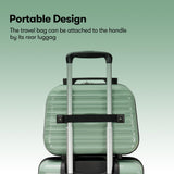GinzaTravel 4 Piece Hard Shell Luggage Sets with Spinner Wheels PP Hardside Large Suitcase with Wheels TSA Lock,20 inch 24 inch 28 inch,Green