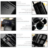 TRAVELARIM 20 Inch Carry On Luggage 22x14x9 Airline Approved, Carry On Suitcase with Wheels, Hard-shell Carry-on Luggage, Durable Luggage Carry-On, Black Small Suitcase with Cosmetic Case