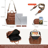 AGLOD Backpack Purse for Women PU Leather Back Packs Designer Ladies Shoulder Bag Fashion Faux Work Travel Handbags