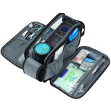 ZEEMO Travel Toiletry Bag for Men, Medium Water-Resistant Double-Sided Full-Open Dopp Kit, Versatile Organizer for Shower and Hygiene Accessories, Bathroom Essentials, Cosmetics, Black