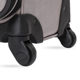 SwissGear Sion Softside Expandable Luggage – Medium Checked Suitcase with 360 Degree Wheels & Retractable Handle – 25 Inch, Perfect for 1-7 Night Trips – Pewter