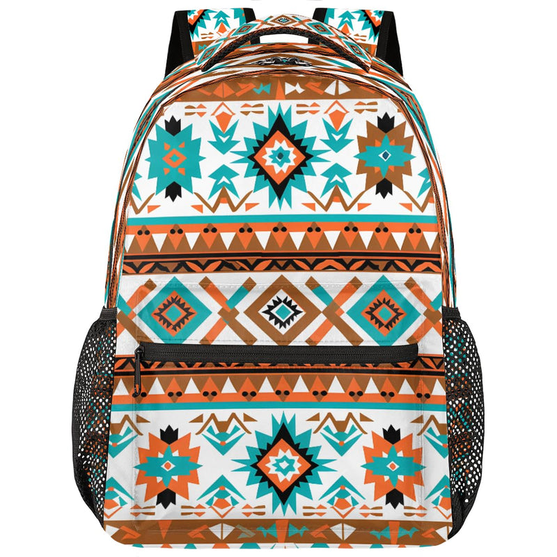 Peaom Geometric Ethnic Aztec Print Backpack for Kids Women Men School Backpacks Girls Boys Adults Bookbag Laptop Computer Back Pack Casual Daypack