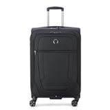 DELSEY PARIS Helium DLX Softside Expandable Luggage with Spinner Wheels, Black, Checked-Medium 25 Inch