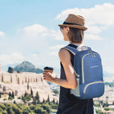 ZOMAKE Lightweight Packable Backpack 30L, Foldable Hiking Backpacks Water Resistant Compact Folding Daypack for Travel(Navy Blue)