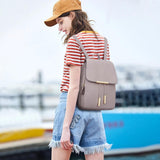 KKXIU Trendy Leather Backpack Purse for Women and Ladies Shoulder Travel Daypacks Bags (A-Pink)