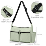 KALIDI Nylon Crossbody Bag Women Men Casual Cross Body Purse Lightweight Waterproof Messenger Bag For College Work Travel Gym