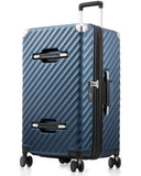 LUGGEX Trunk Luggage,KVT Expandable PC Hard Shell Large Checked 28 Inch Suitcase with Shock - Absorbing Wheels & TSA Lock(EX-Pro,Blue,28 inch,91L-105L)