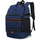 MIER Basketball Backpack Bags Sports Gym Backpacks with Shoe Compartment and Ball Holder for Adult Men Large Soccer Volleyball Football Equipment Gear Bag,Dark Blue