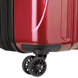 DELSEY PARIS Helium Aero Hardside Expandable Luggage with Spinner Wheels, Brick Red, Checked-Medium 24 Inch