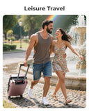 BAGSMART Carry On Luggage 22x14x9 Airline Approved with Spinner Wheels,Lightweight 20 Inch Luggage with TSA Lock,Expandable Hard Shell Carry On Suitcases for Men Women,Black