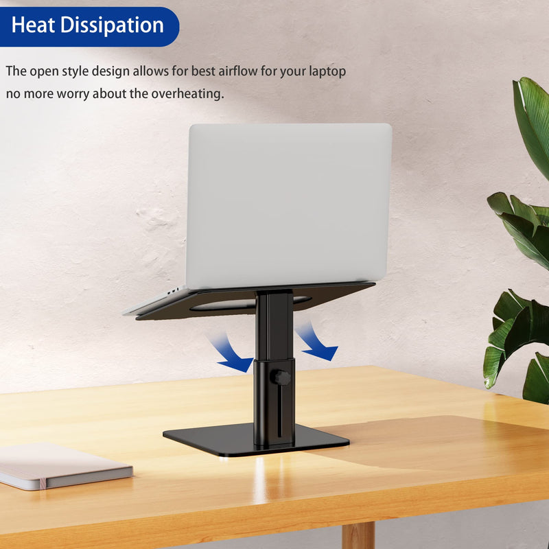 BESIGN LSX6N Laptop Stand, Ergonomic Adjustable Notebook Riser Holder, Computer Stand Compatible with Air, Pro, Dell, HP, Lenovo More 10-15.6" Laptops, Black