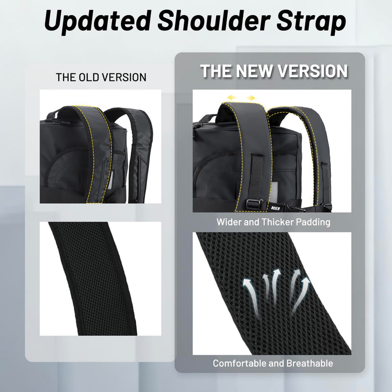 MIER 60L Water Resistant Backpack Duffle Heavy Duty Convertible Duffle Bag with Backpack Straps for Gym, Sports, Travel, Black