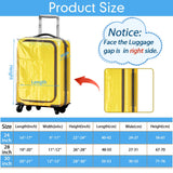 Sherr 3-Piece Clear Luggage Covers - Waterproof Protector for Travel (Fits Most 24" to 30" Suitcases)