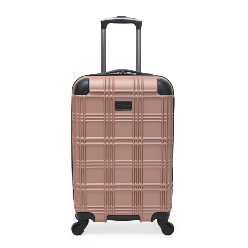 Ben Sherman Nottingham Lightweight Hardside 4-Wheel Spinner Travel Luggage, Rose Gold, 20-Inch Carry On