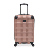 Ben Sherman Nottingham Lightweight Hardside 4-Wheel Spinner Travel Luggage, Rose Gold, 20-Inch Carry On