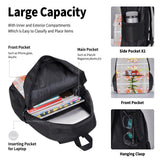 WZYCWB A bouquet of lilies in full bloom Backpack (3-piece set), large capacity backpack, student school bag, pencil case, lunch bag combination