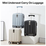 Hanke 14 Inch Underseat Carry On Luggage with Wheels Hard Shell Suitcases Carry On Bag Lightweight Small Mini Suitcase Tsa Luggage for Travel.（Jet Black）
