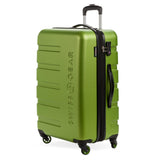 SwissGear 7366 Signature Hardside Expandable Luggage with Spinner Wheels, TSA Lock, Green, Checked-Medium 23-Inch