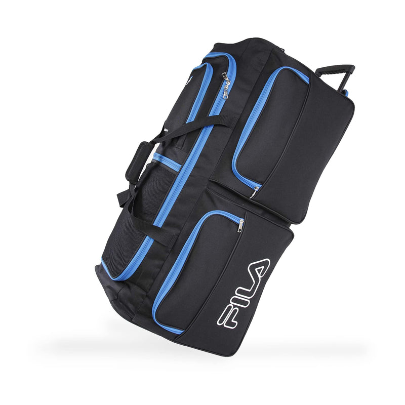 Fila 7-Pocket Large Rolling Duffel Bag, Azure, One Size