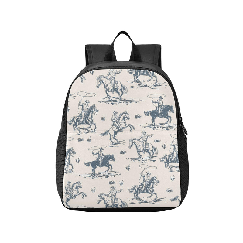 Sletend Toddler Backpack Western Cowboy Waterproof Mini Backpack Boys/Girls Cute Kindergarten Pre School Bags 11 Inch